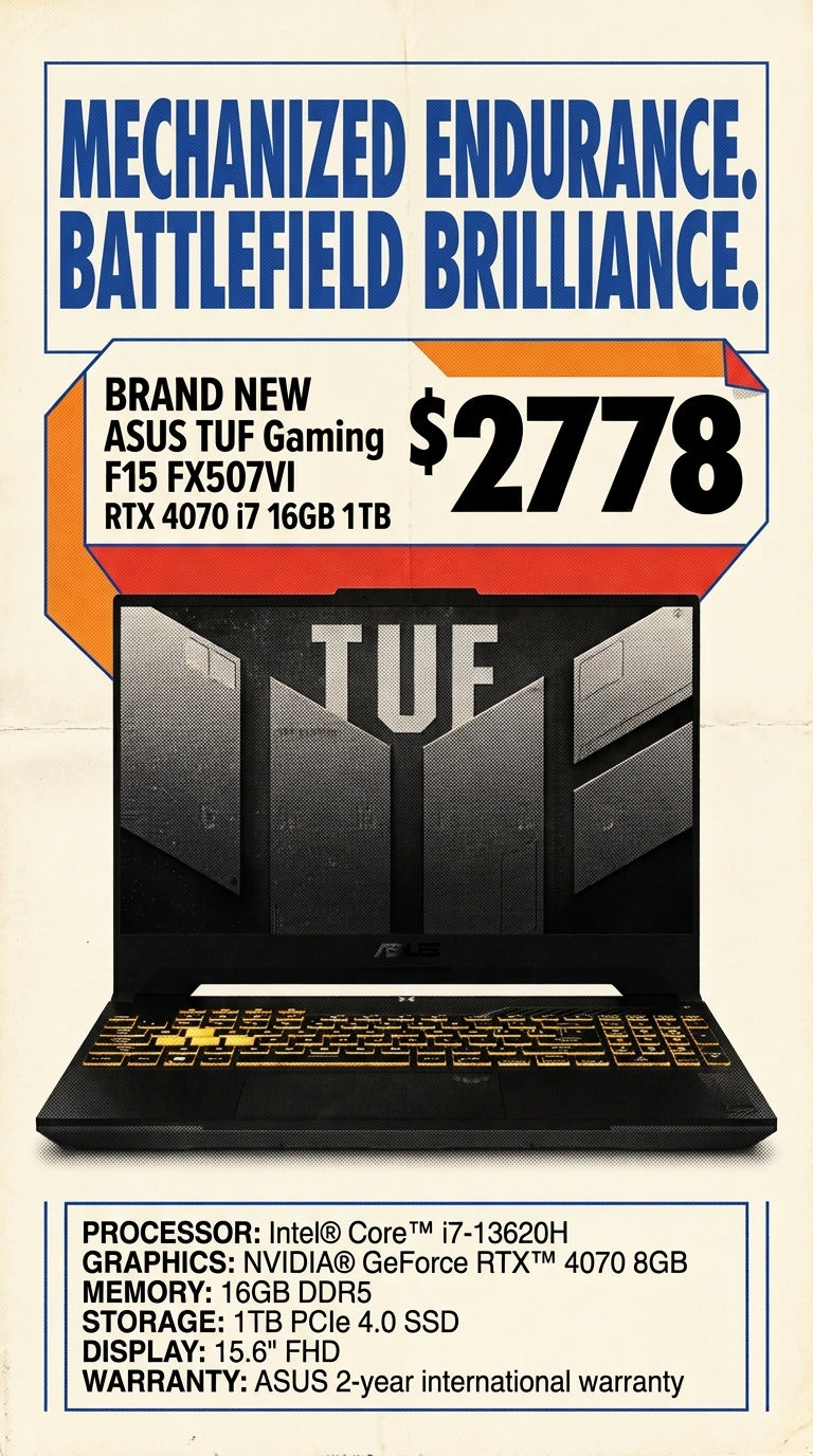BRAND NEW ASUS TUF Gaming F15 FX507VI RTX 4070 i7 16GB 1TB