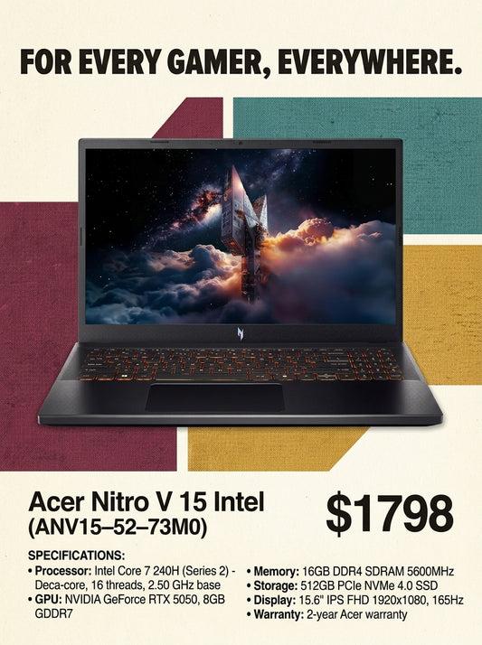 BRAND NEW Acer Nitro V 15 Intel (ANV15-52-73M0)
